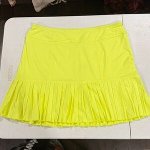 Jofit Pleated Neon Yellow Skort
